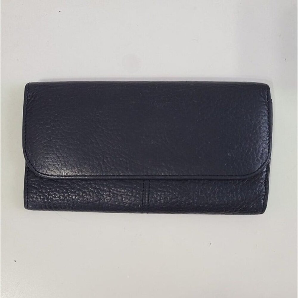 Vintage Coach Sonoma Pebbled Leather Wallet Black Leather with Defect (PLS READ)
